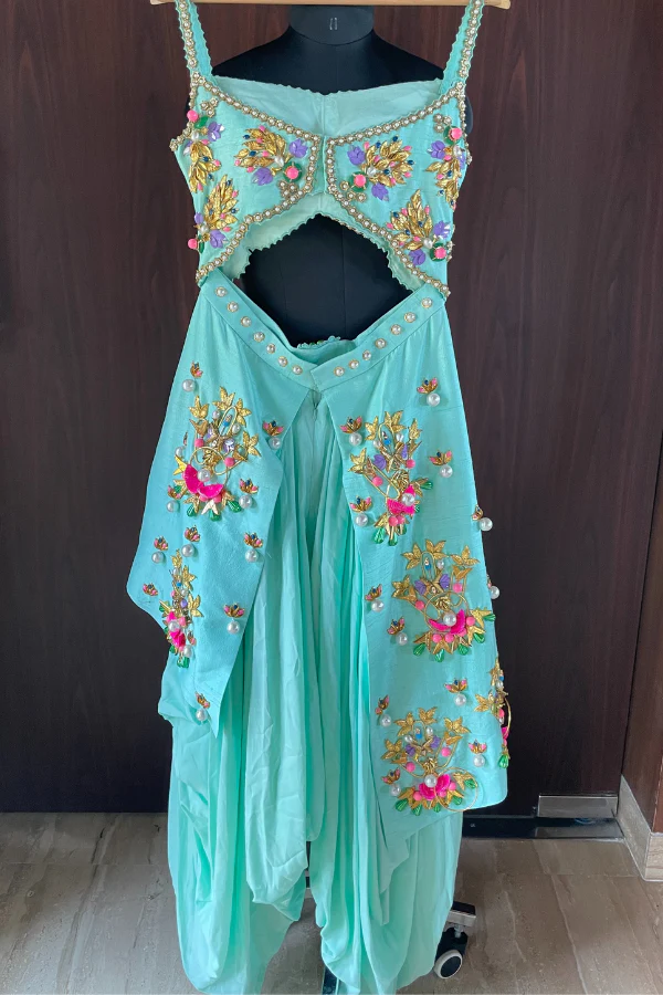 Cut out mint jumpsuit - Image 2