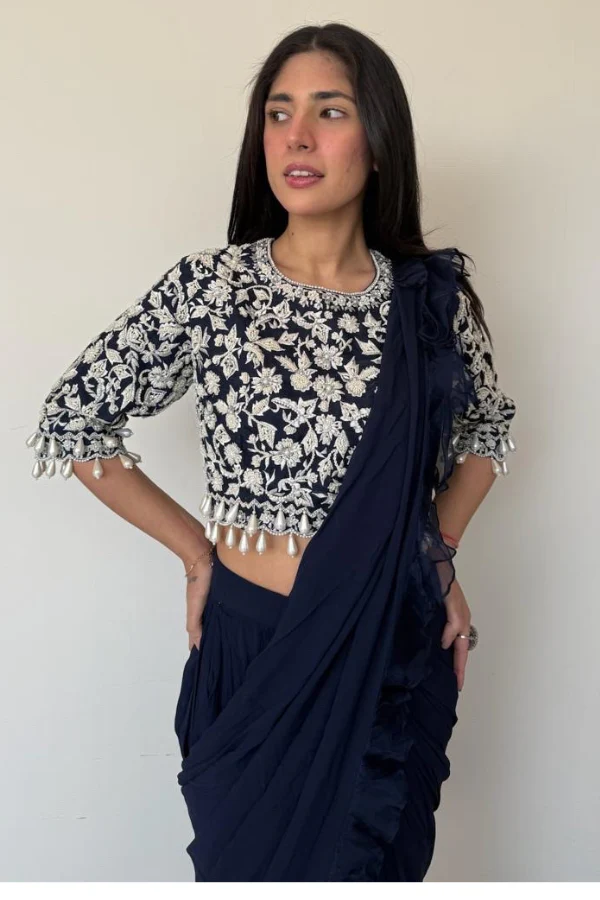 Devika Bhayana Draped Saree Set - Image 2