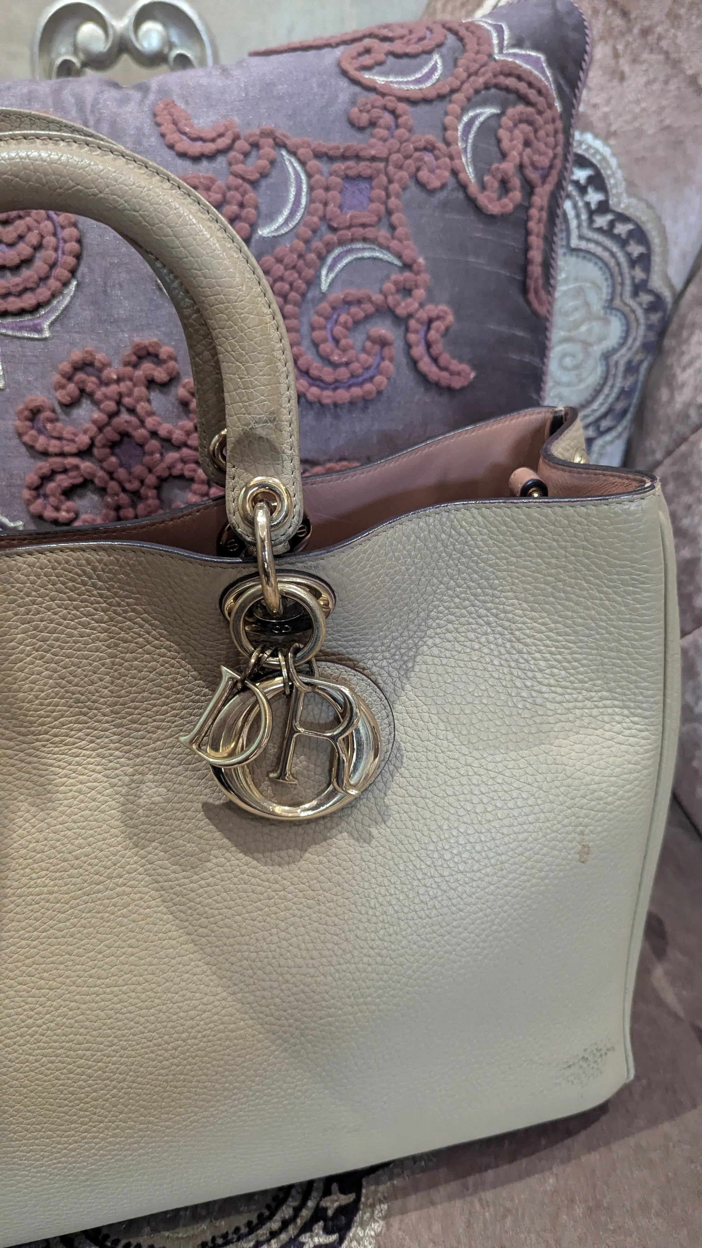 Christian Dior Leather Medium Diorissimo Shopper Tote - Image 4
