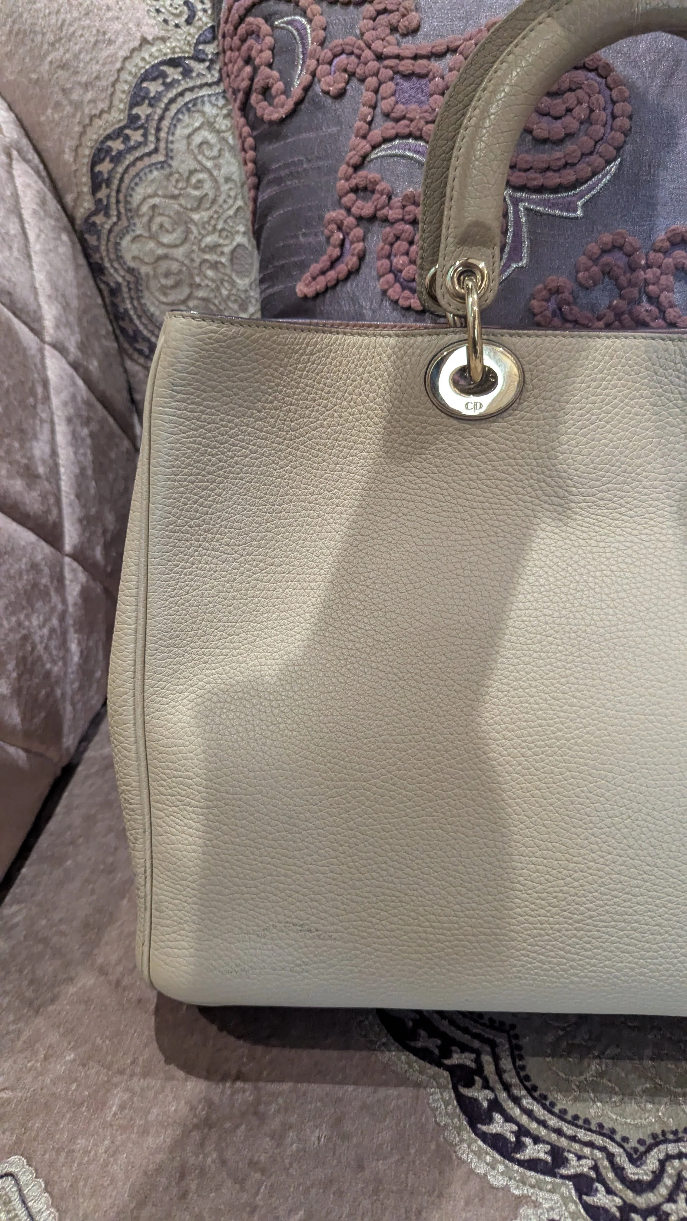 Christian Dior Leather Medium Diorissimo Shopper Tote - Image 5
