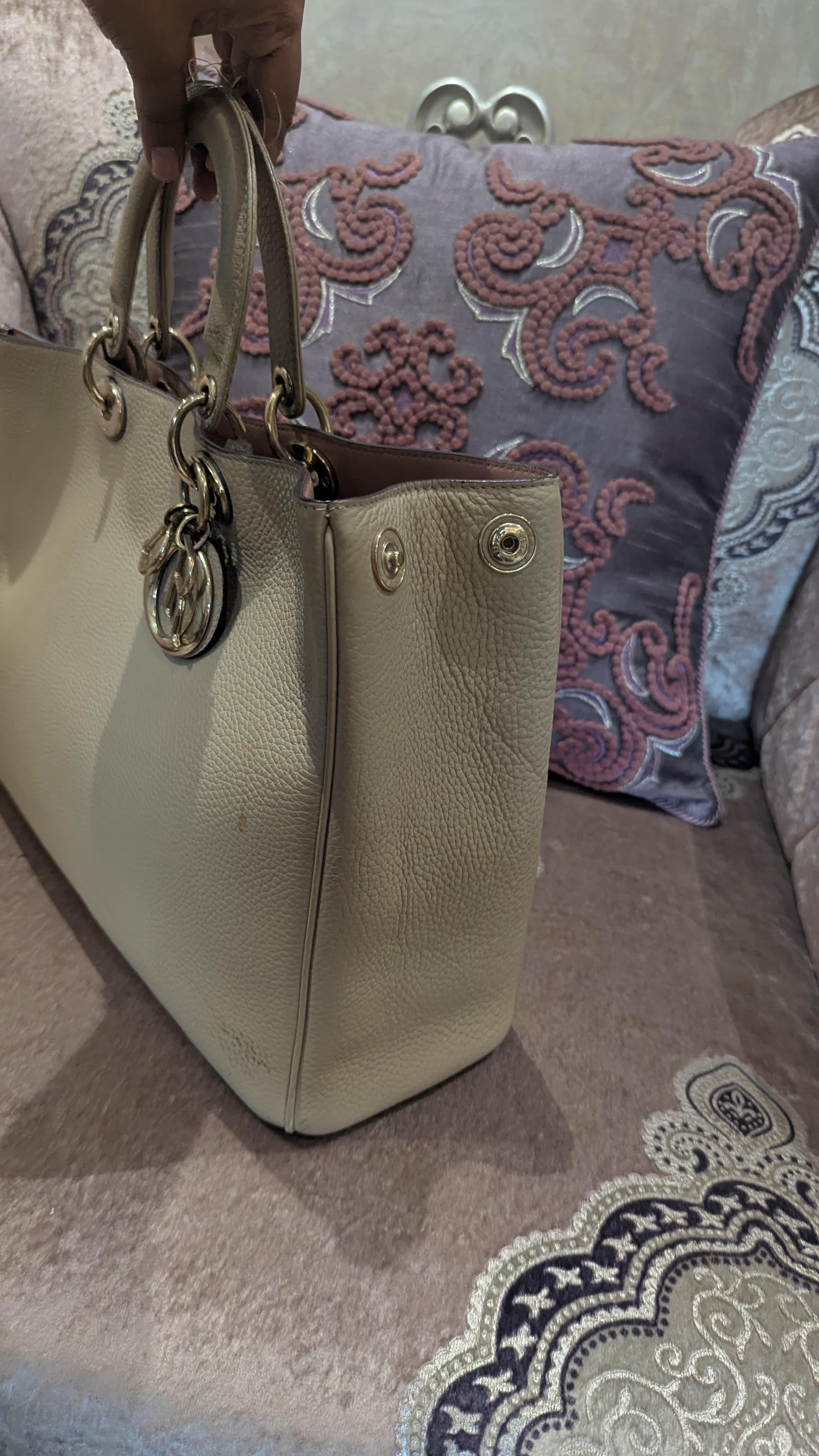Christian Dior Leather Medium Diorissimo Shopper Tote - Image 6