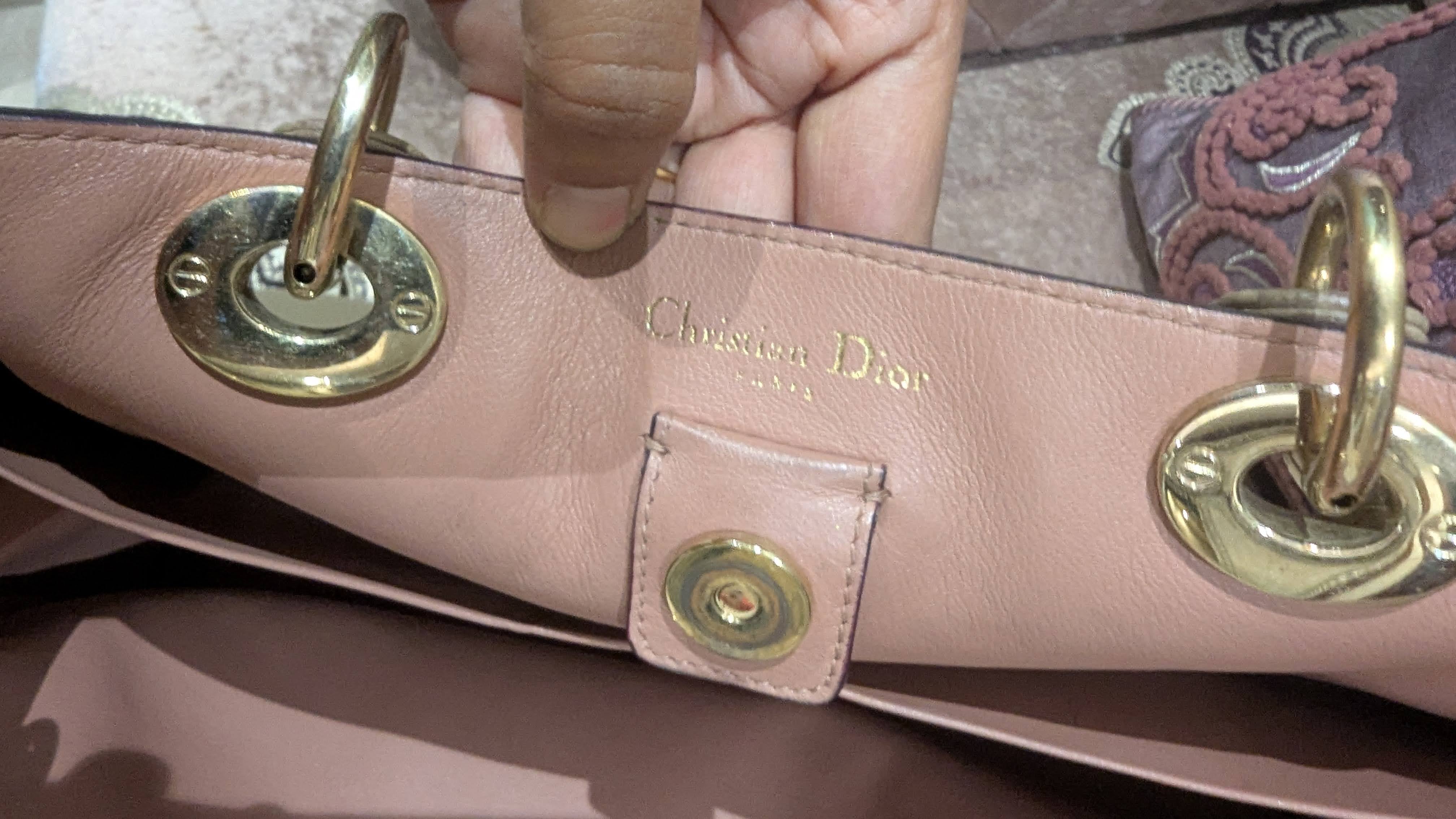 Christian Dior Leather Medium Diorissimo Shopper Tote - Image 9