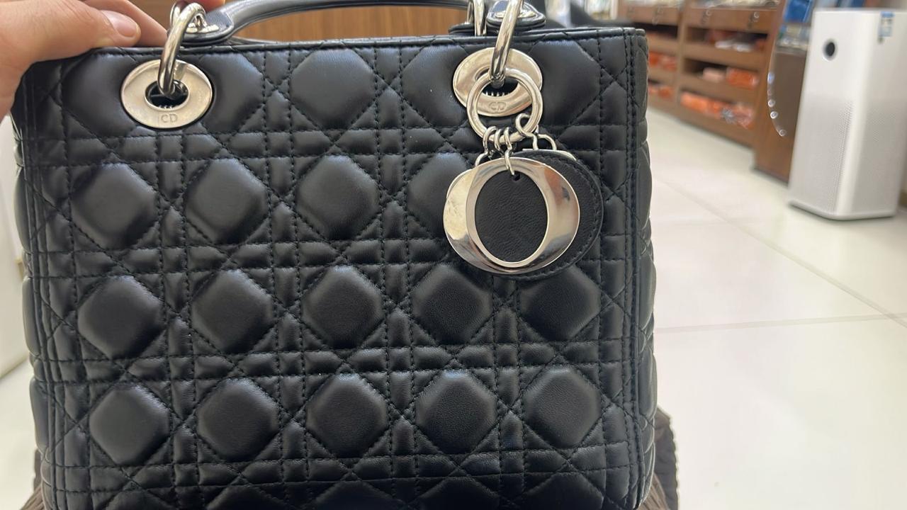 Dior Cannage Black Medium Lady Dior Satchel - Image 4