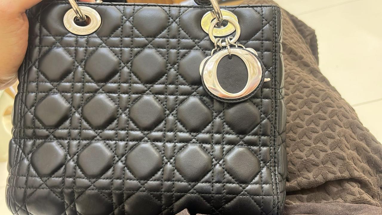 Dior Cannage Black Medium Lady Dior Satchel - Image 7