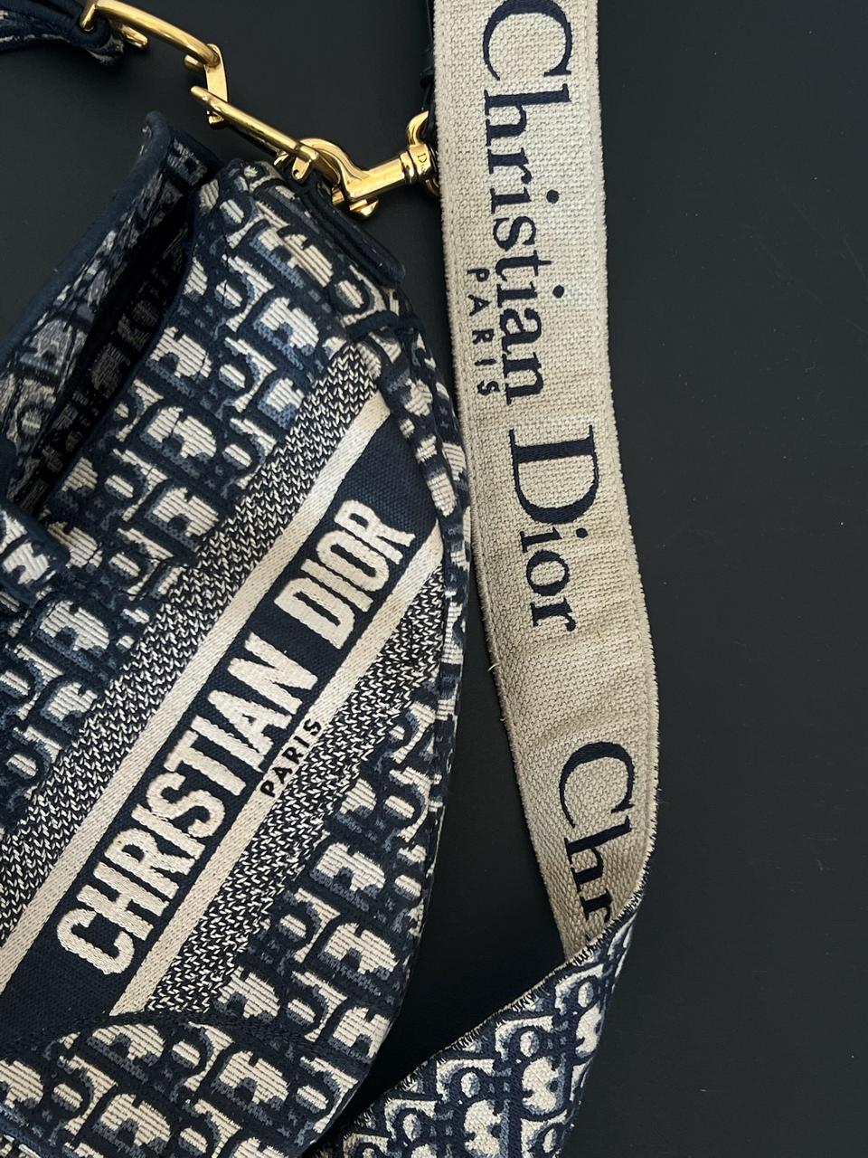 Dior Saddle Bag – Blue Dior Oblique Embroidery - Image 11