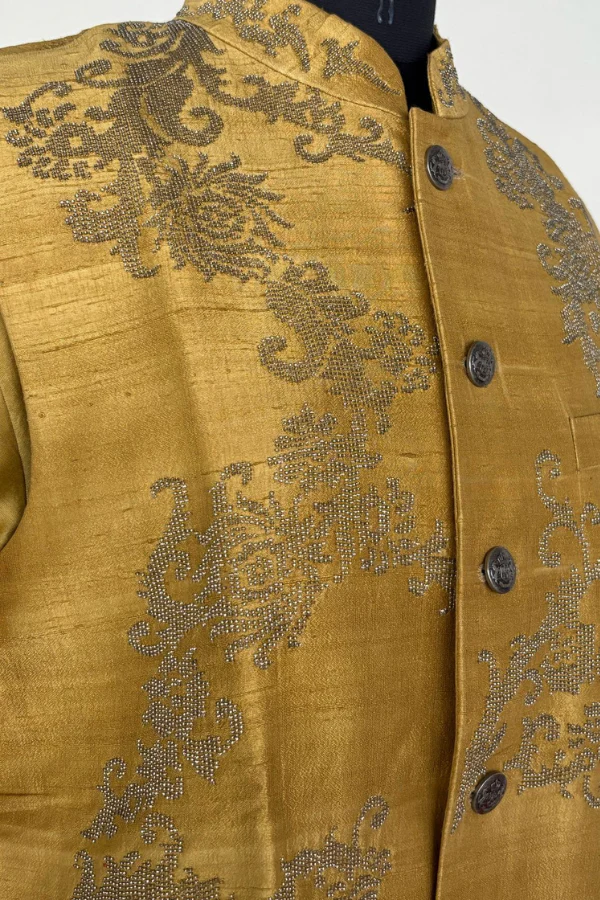 Divyam Mehta Embroidered Kurta Set With Bundi Jacket - Image 4