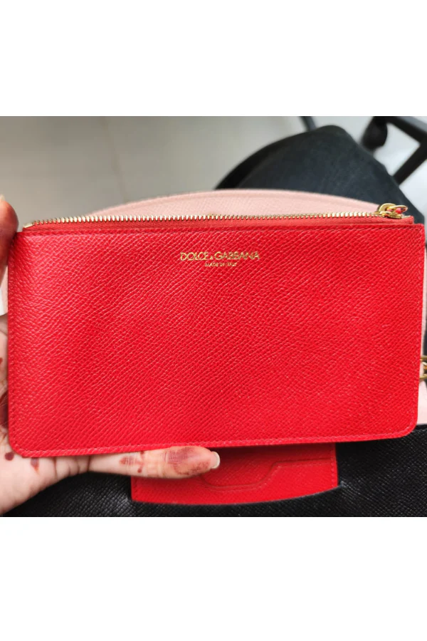 Dolce & Gabbana Black Leather DG Logo Chain Clutch - Image 7