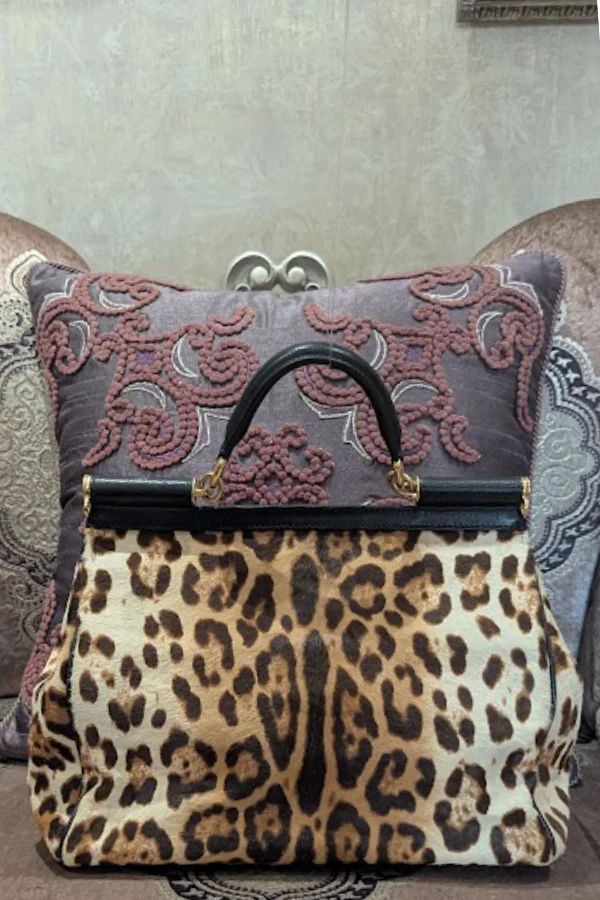 Dolce & Gabbana Leopard Print Miss Sicily Handle Bag - Image 4