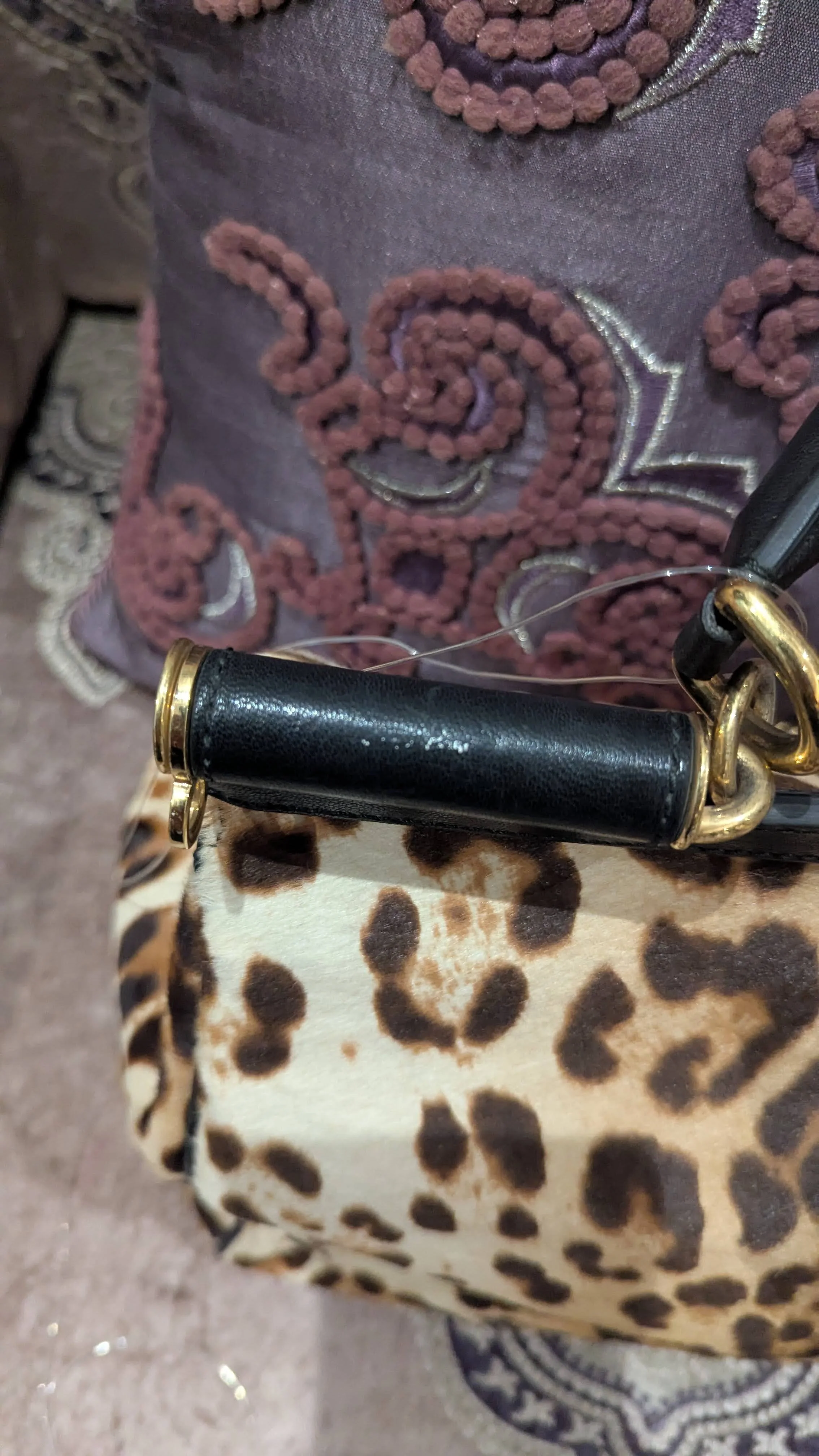 Dolce & Gabbana Leopard Print Miss Sicily Handle Bag - Image 6