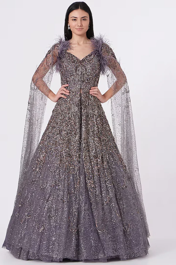 Dolly J  Embellished Jacket Lehenga Set