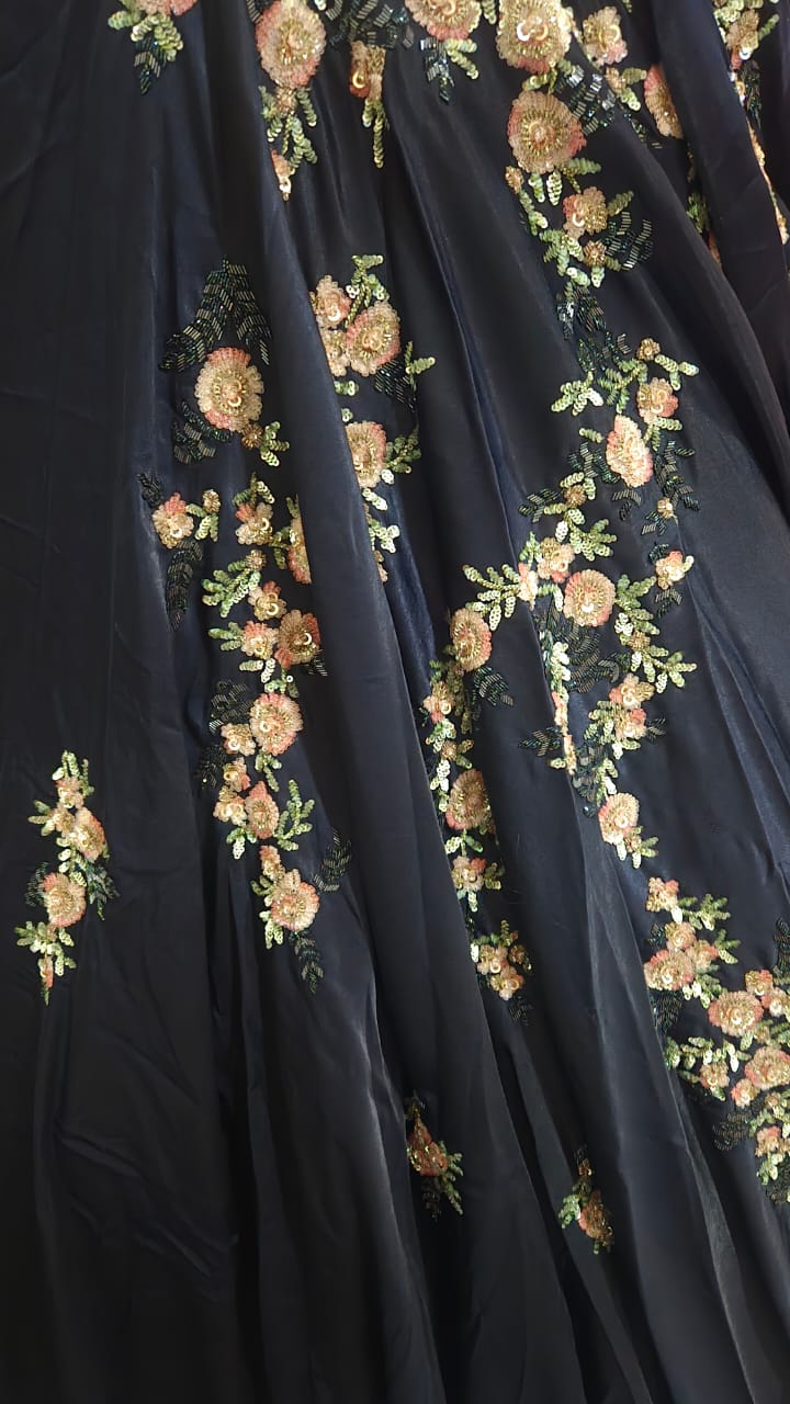 Dolly J Midnight Floral Embroidered Gown - Image 3