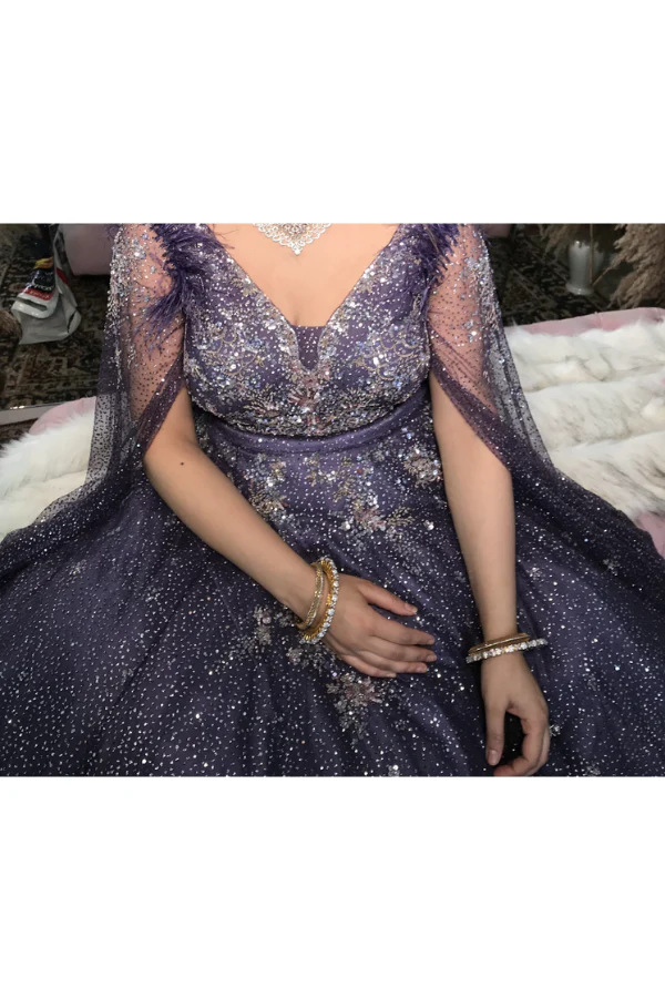 Dolly J lilac violet gown - Image 2