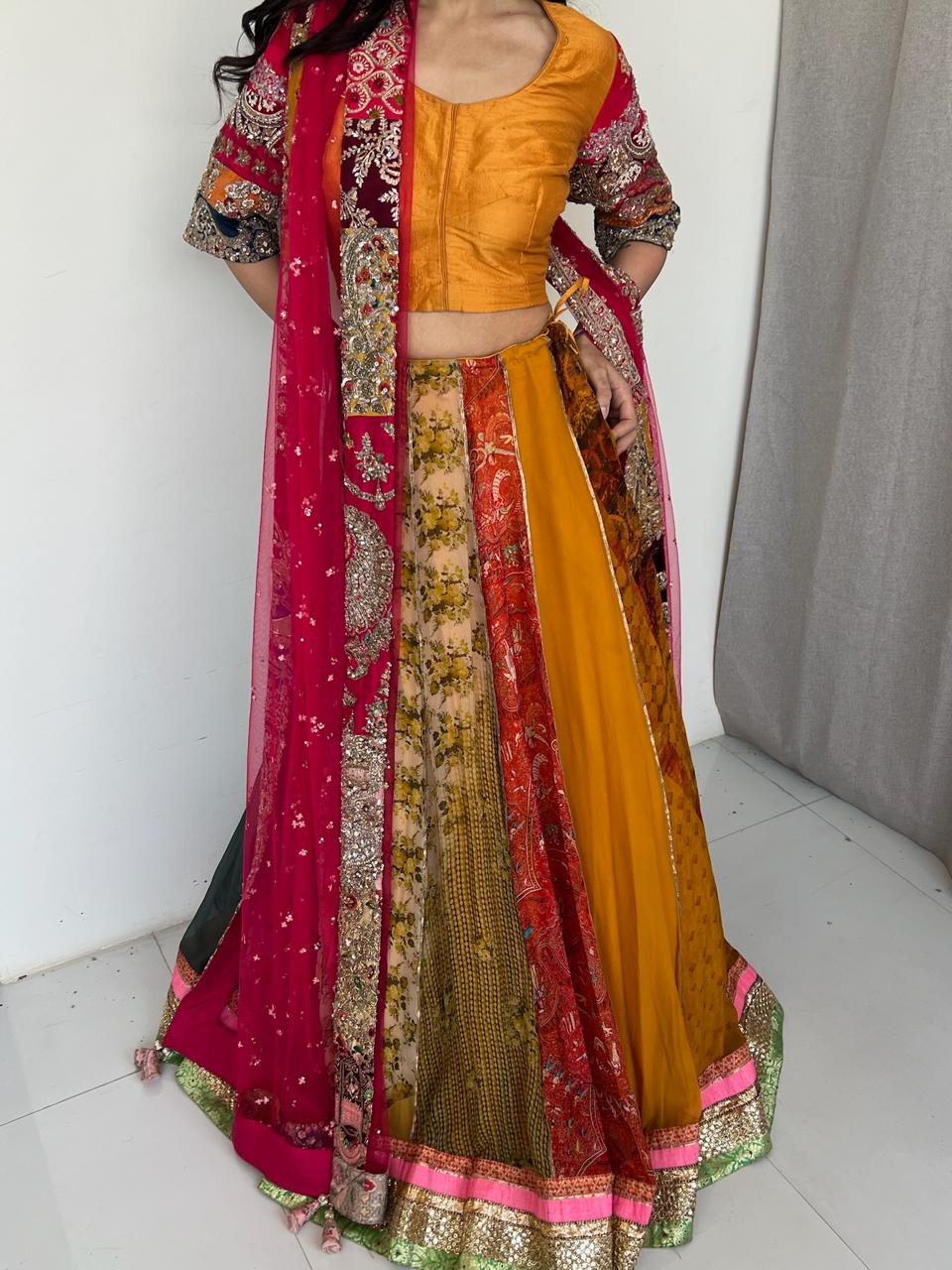 Dolly J Multicolour Embroidered Lehenga Set - Image 7