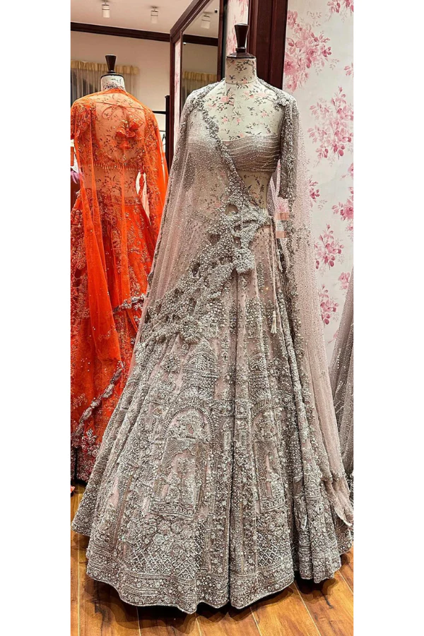 Dolly J powder pink embellished lehenga set - Image 2