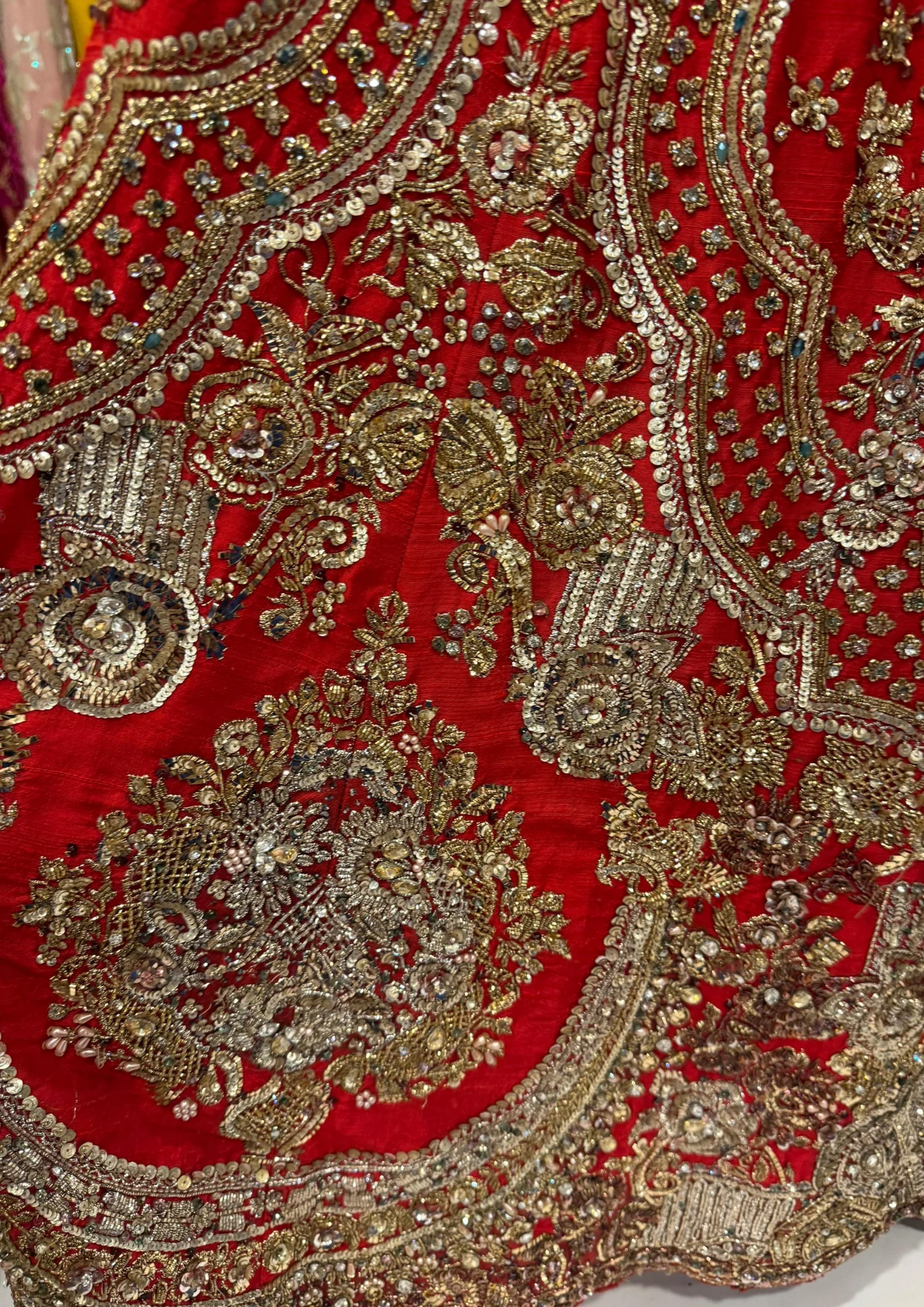 Dolly J Red Embellished Bridal Lehenga Set - Image 6