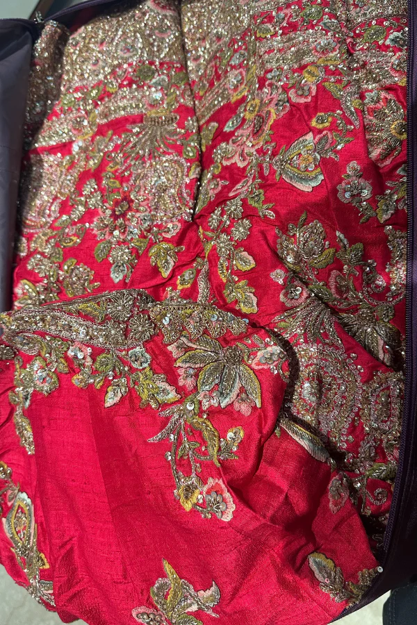 Dolly J red embroidered lehenga set - Image 5