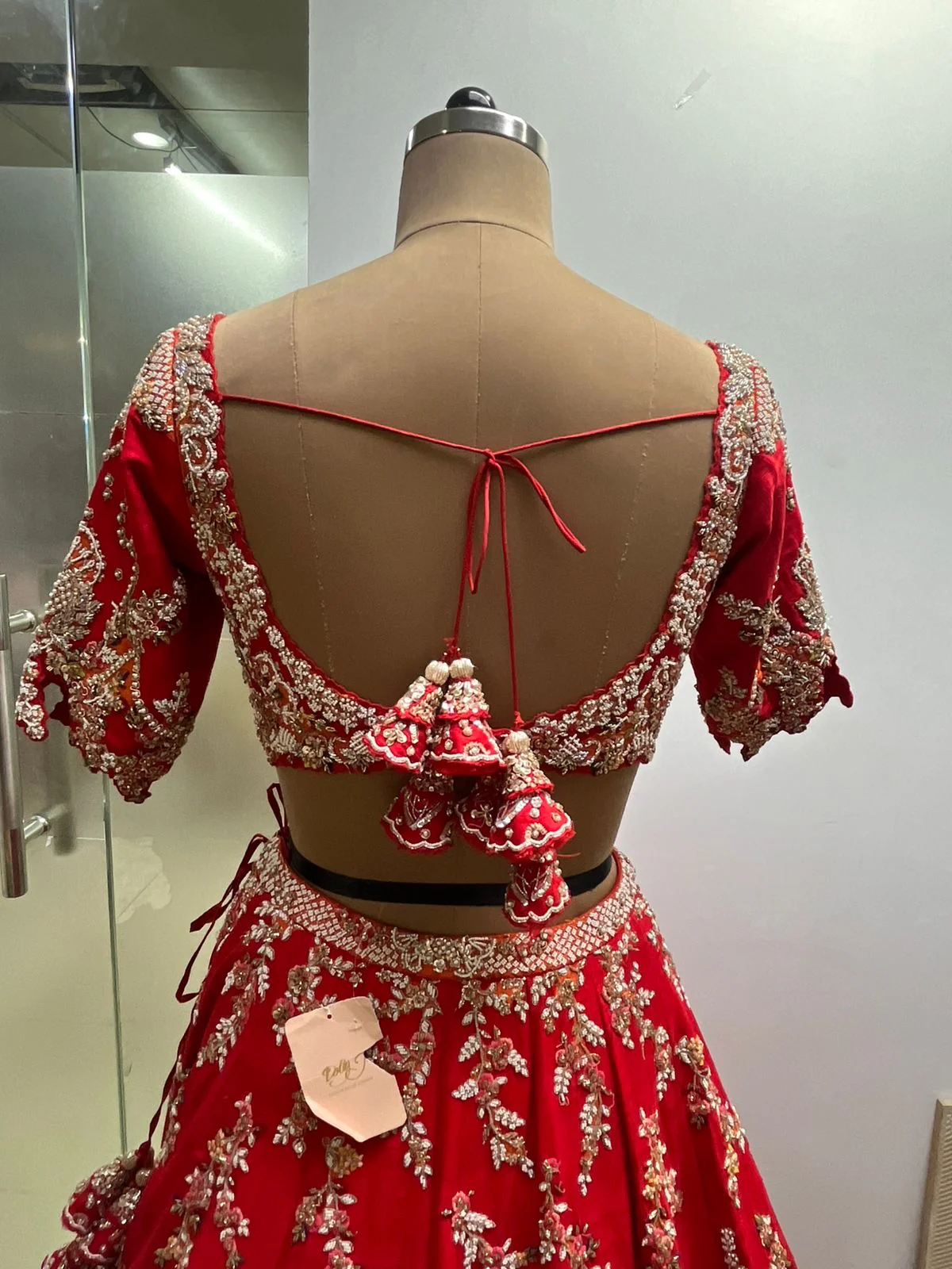 Dolly J Regal Red Dolly J Bridal Lehenga - Image 6