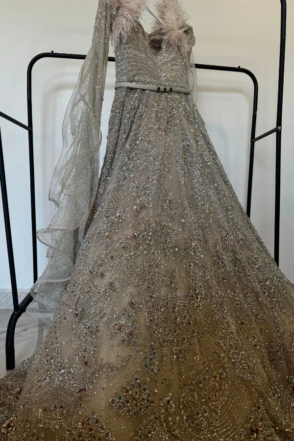 Dolly j Shimmer Tulle Full Length Gown - Image 3
