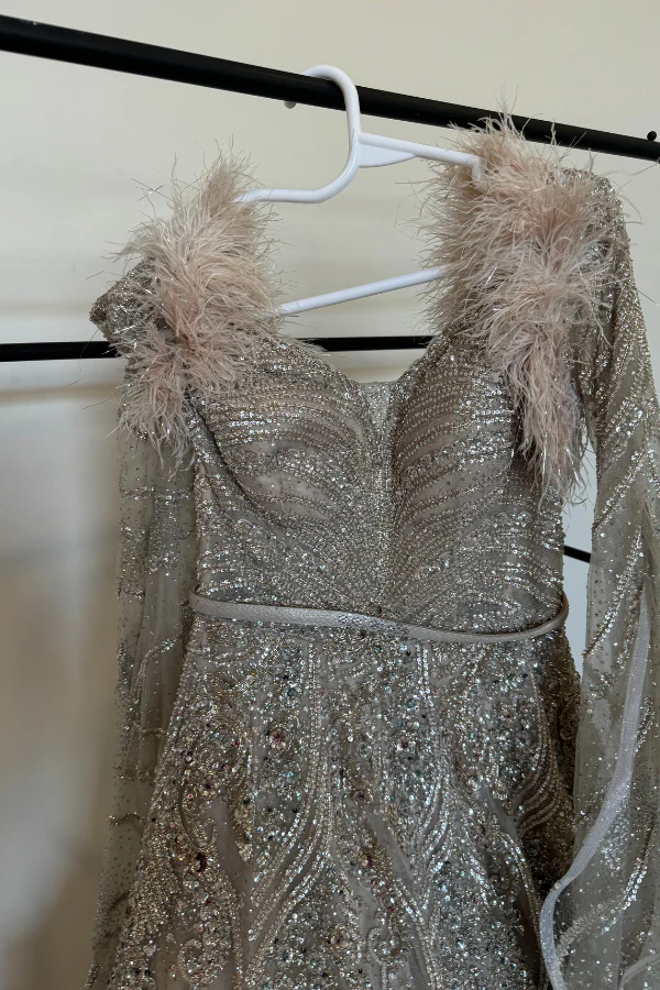 Dolly j Shimmer Tulle Full Length Gown - Image 4