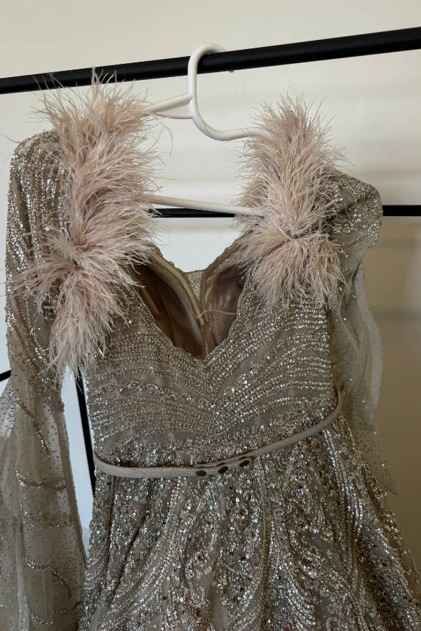 Dolly j Shimmer Tulle Full Length Gown - Image 5