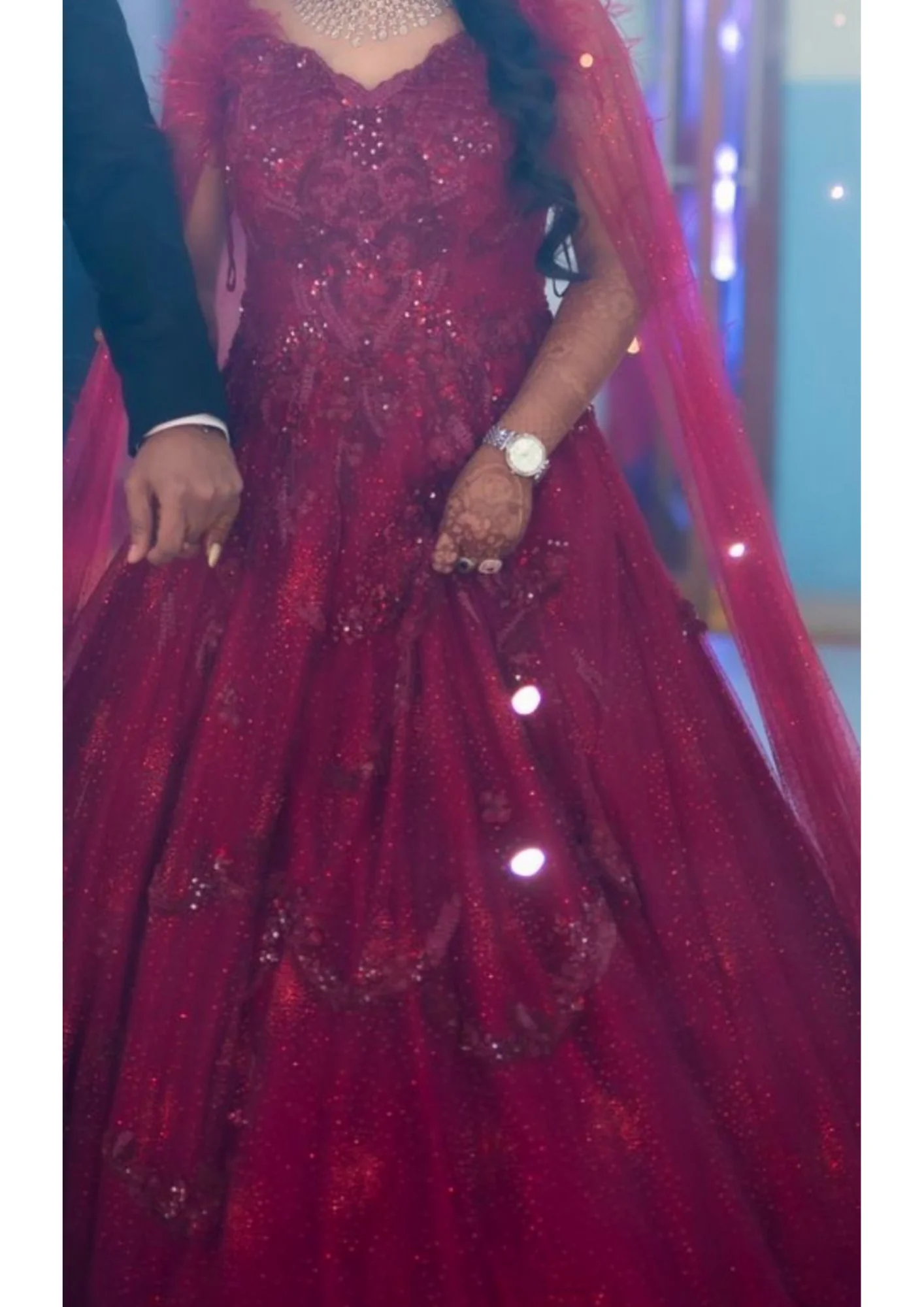 Dolly J Shimmer Tulle Gown - Image 2