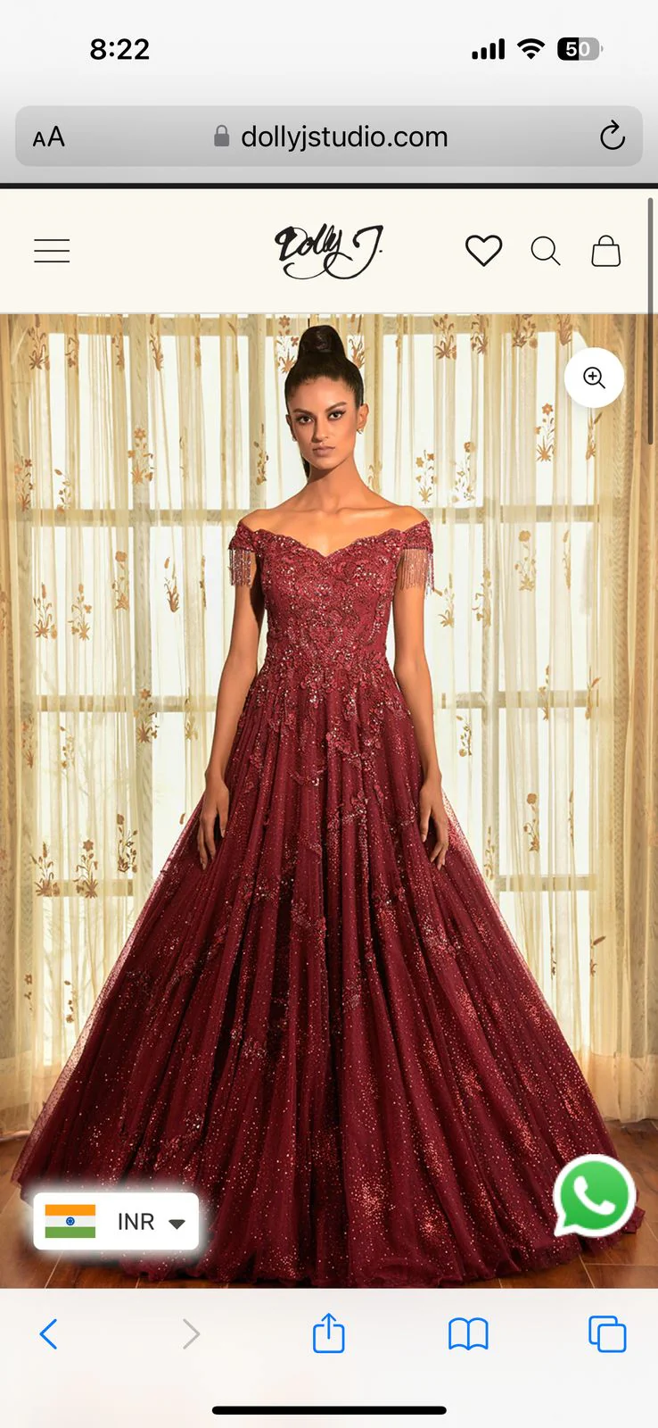 Dolly J Shimmer Tulle Gown - Image 3