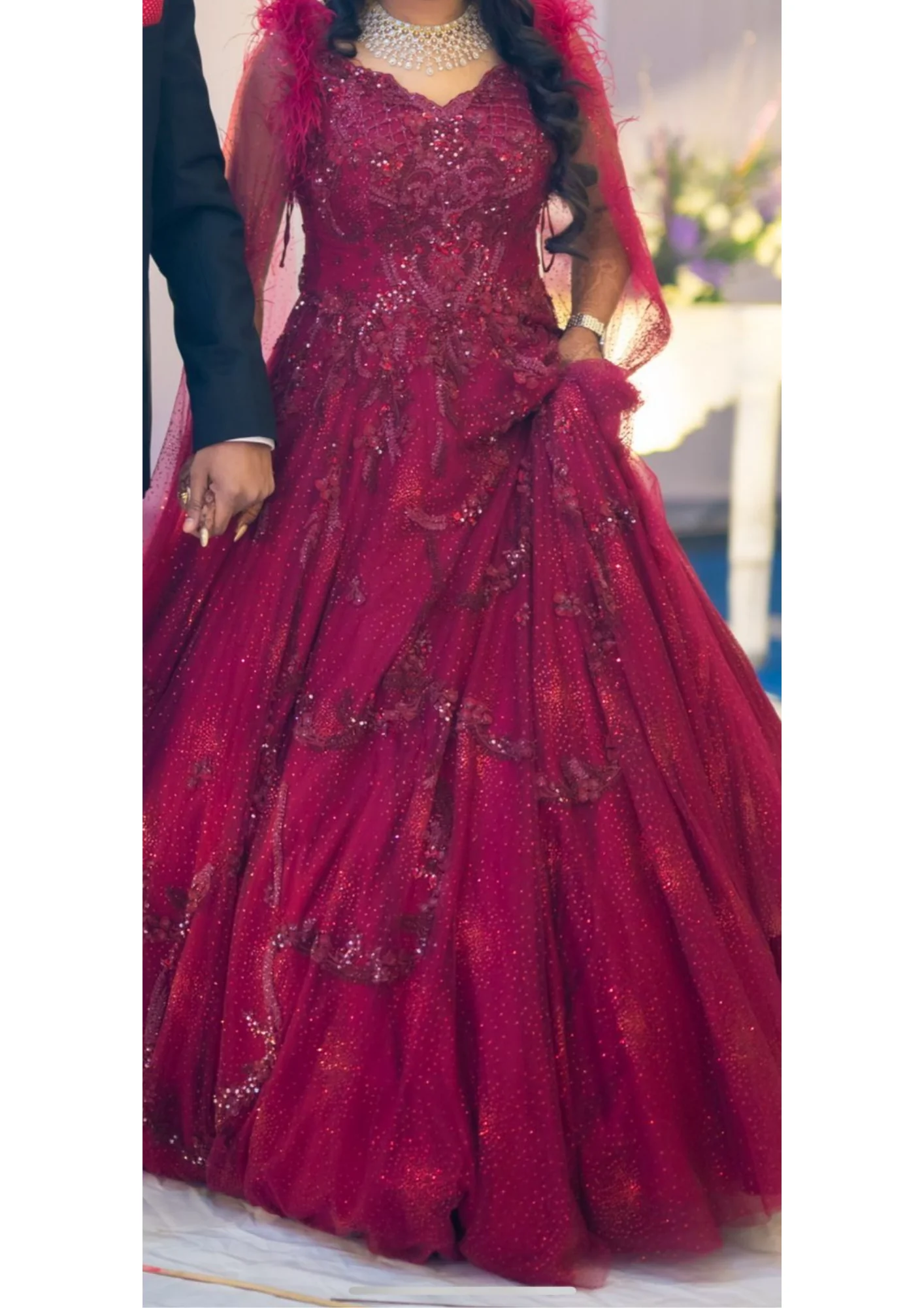 Dolly J Shimmer Tulle Gown - Image 4