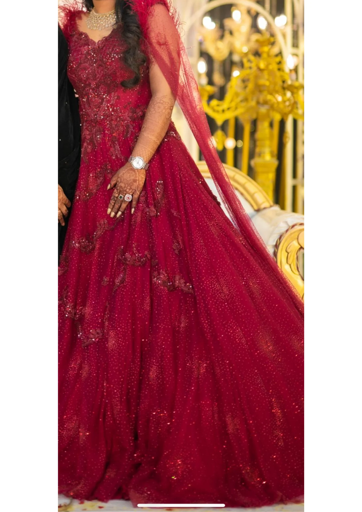 Dolly J Shimmer Tulle Gown - Image 5