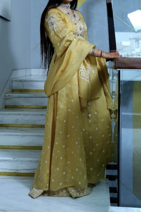 Dolly J yellow sharara set - Image 2