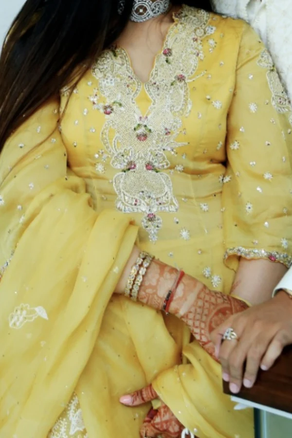 Dolly J yellow sharara set - Image 4