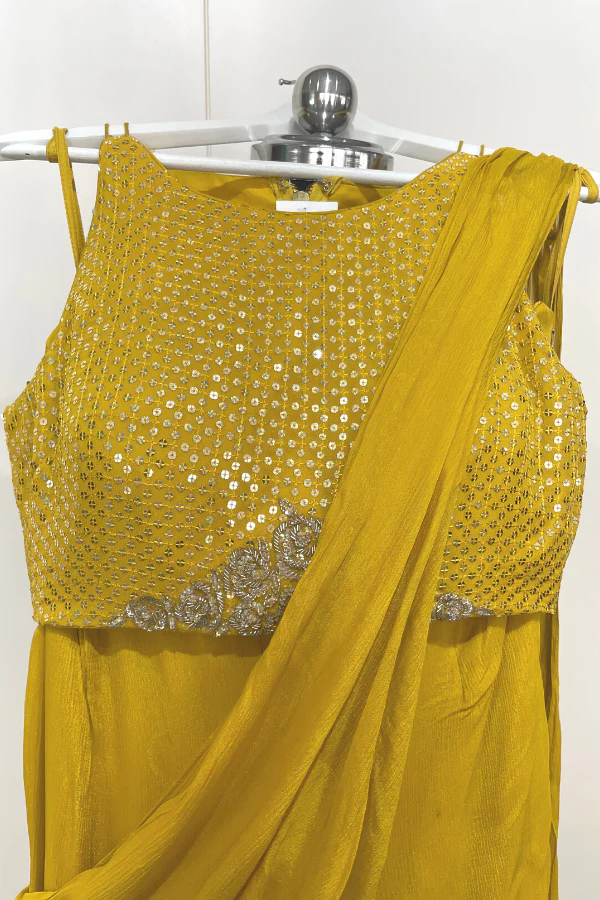 belted drape sharara set - Image 5