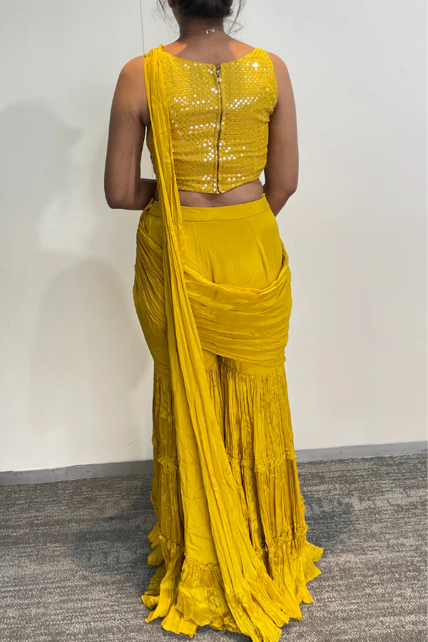 belted drape sharara set - Image 6