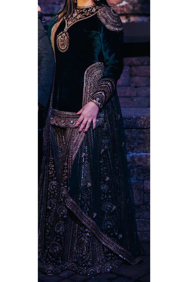Ejaaz Couture Green embroidered sharara set - Image 2
