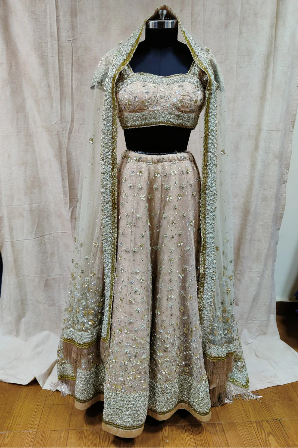 Embellished Beige Lehenga