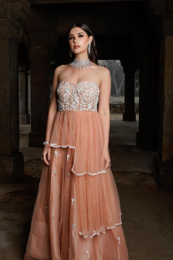 Embellished Bustier Lehenga