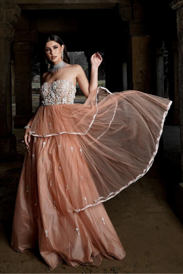 Embellished Bustier Lehenga - Image 2