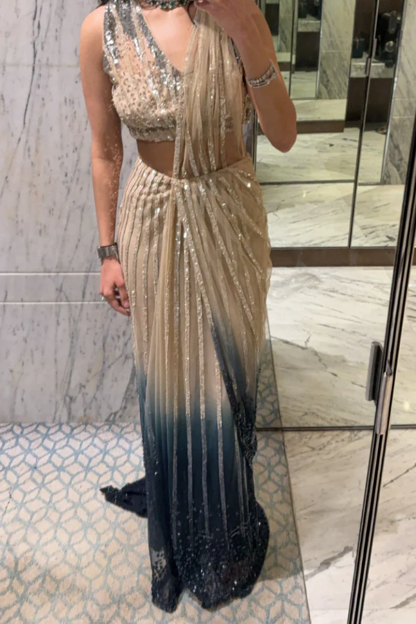 Embellished Saree gown