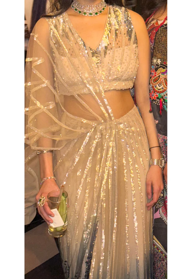 Embellished Saree gown - Image 2