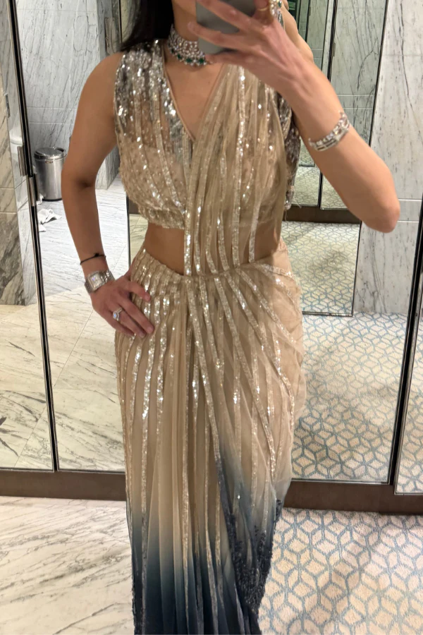 Embellished Saree gown - Image 3