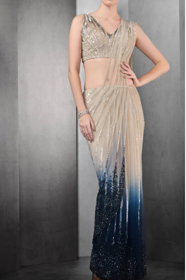 Embellished Saree gown - Image 4