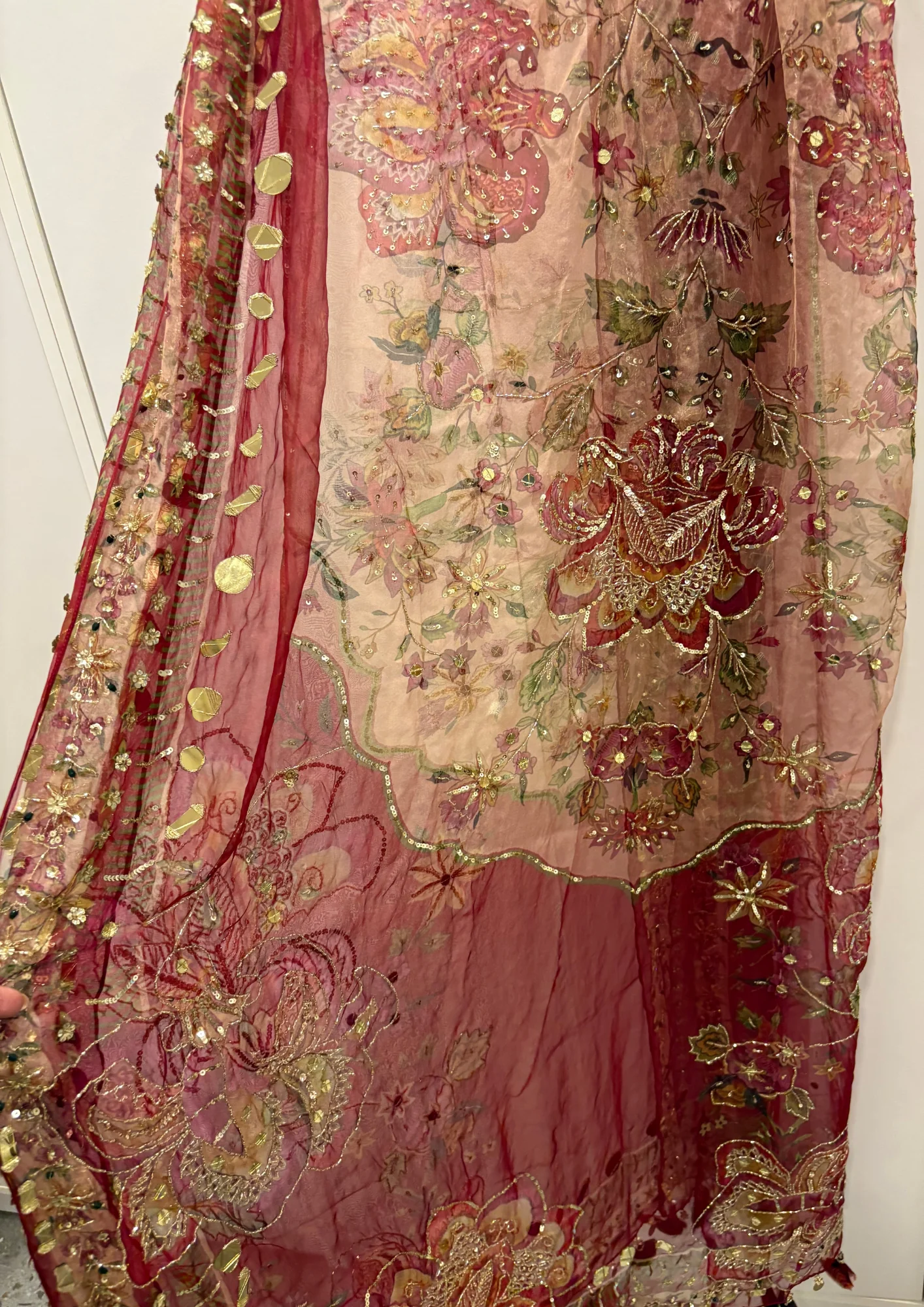 Mahima Mahajan Embroidered Wine Red Lehenga Set - Image 5
