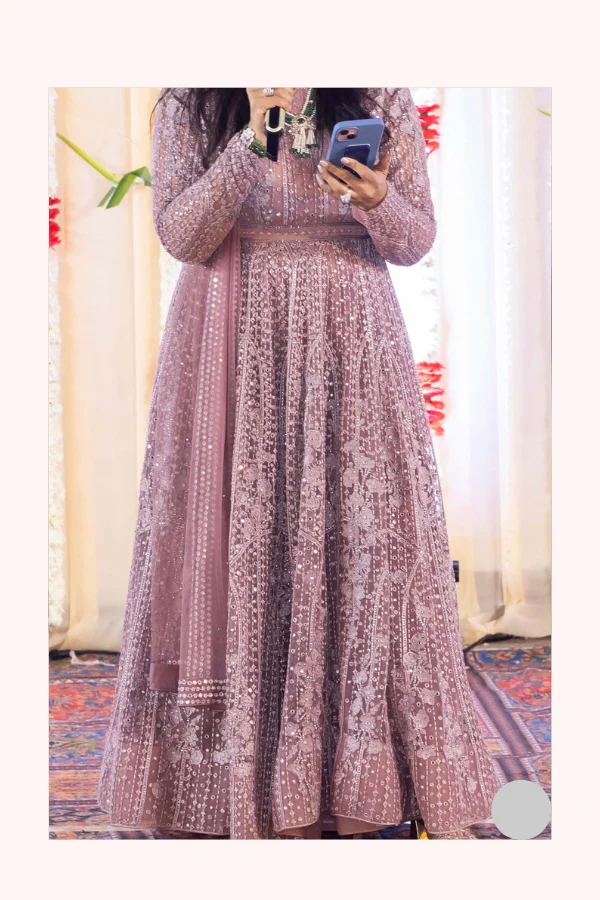 Falguni Shane Peacock Embellished Anarkali Set - Image 2