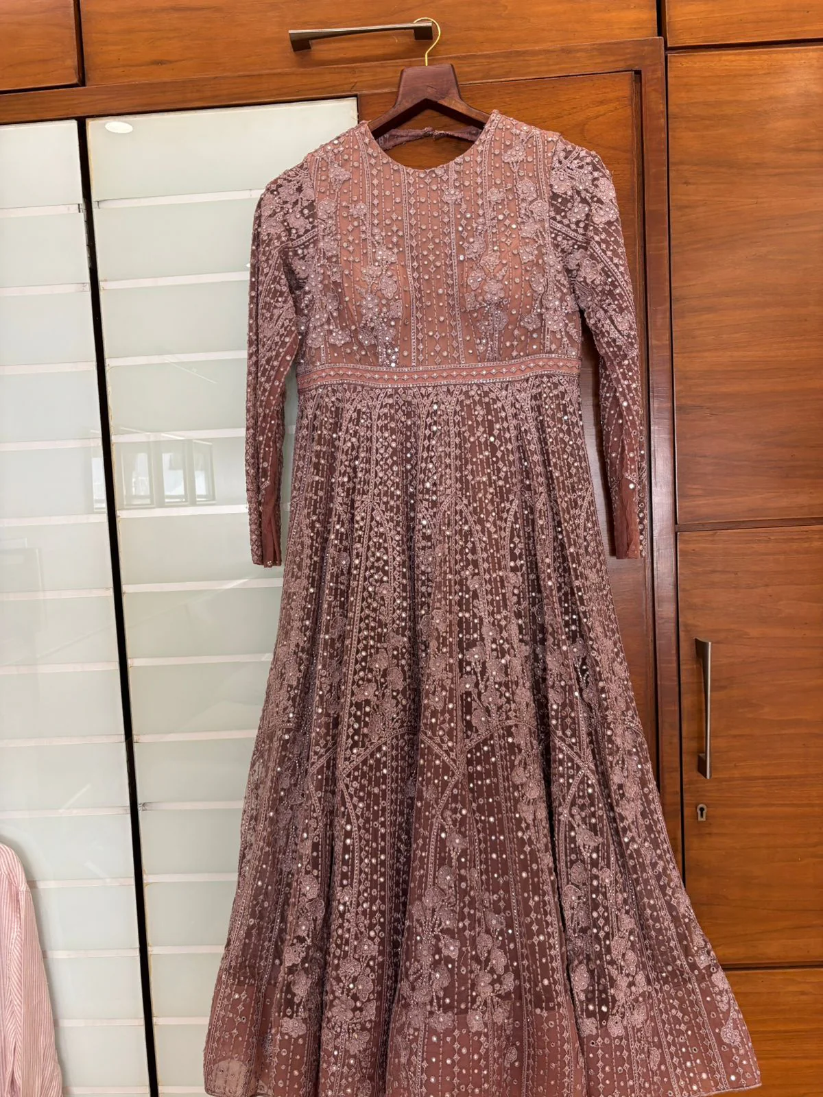 Falguni Shane Peacock Embellished Anarkali Set - Image 3