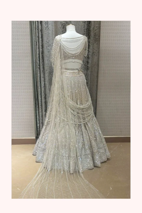 Falguni Shane Peacock Hand-Embellished Lehenga - Image 2