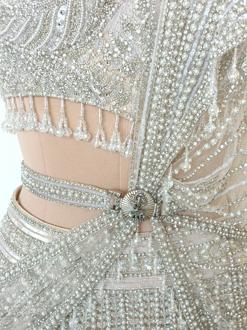 Falguni Shane Peacock Hand-Embellished Lehenga - Image 7