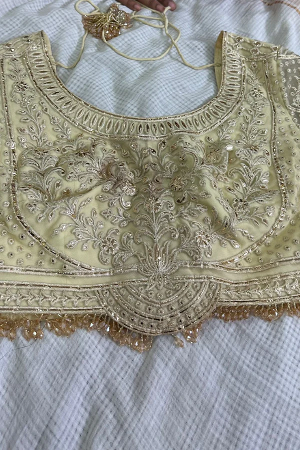Falguni Shane Peacock yellow lehenga - Image 10