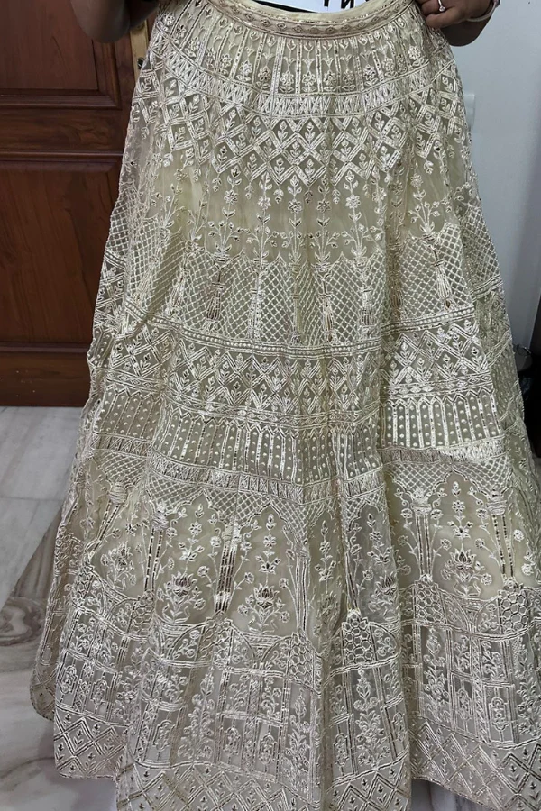 Falguni Shane Peacock yellow lehenga - Image 5