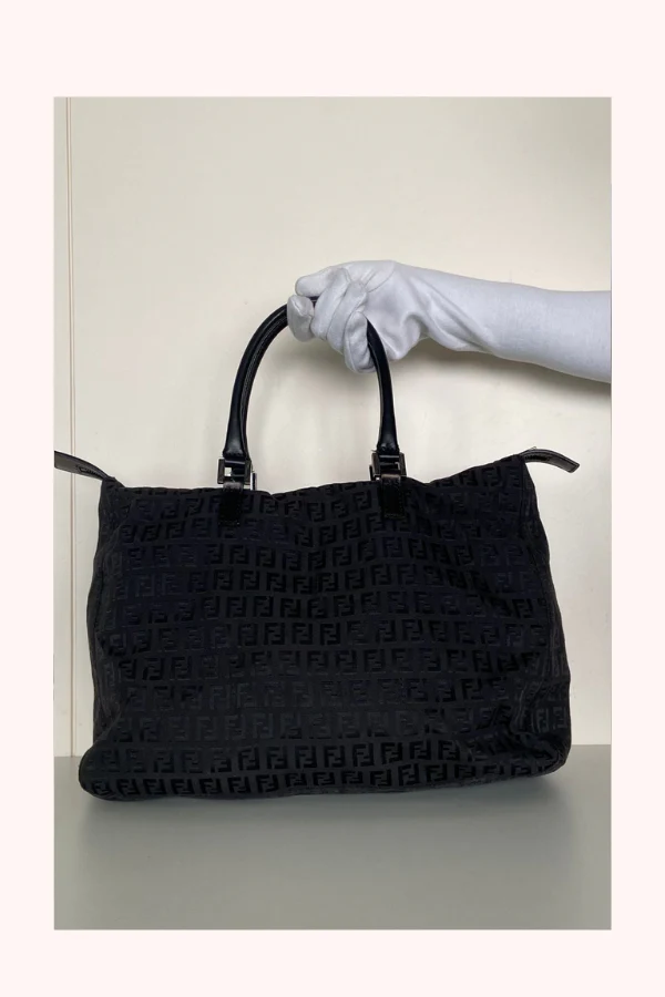 Fendi FF Zucca Monogram Vintage Canvas Handbag - Image 2