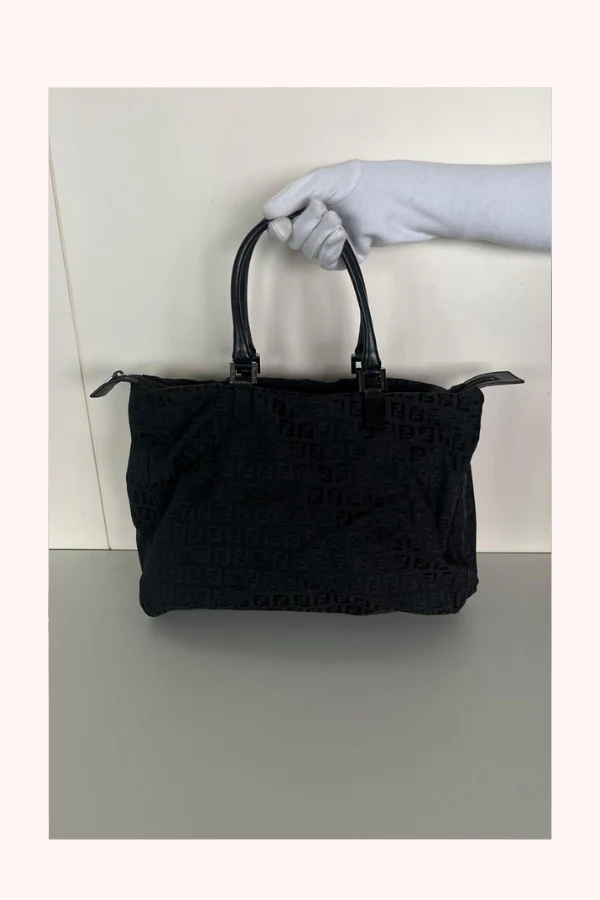 Fendi FF Zucca Monogram Vintage Canvas Handbag - Image 7