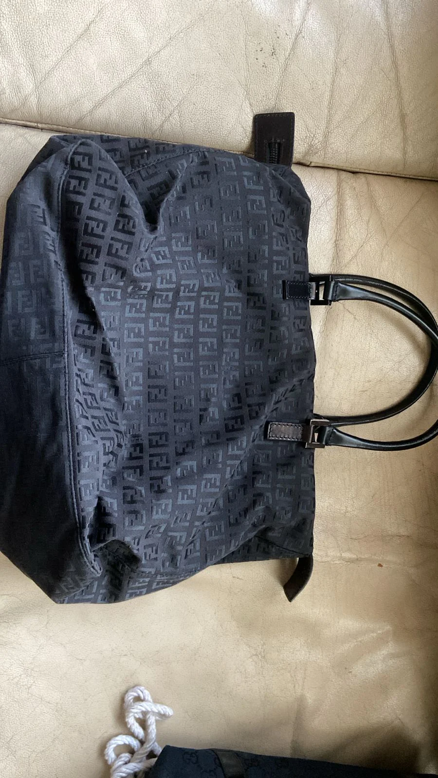 Fendi FF Zucca Monogram Vintage Canvas Handbag - Image 8